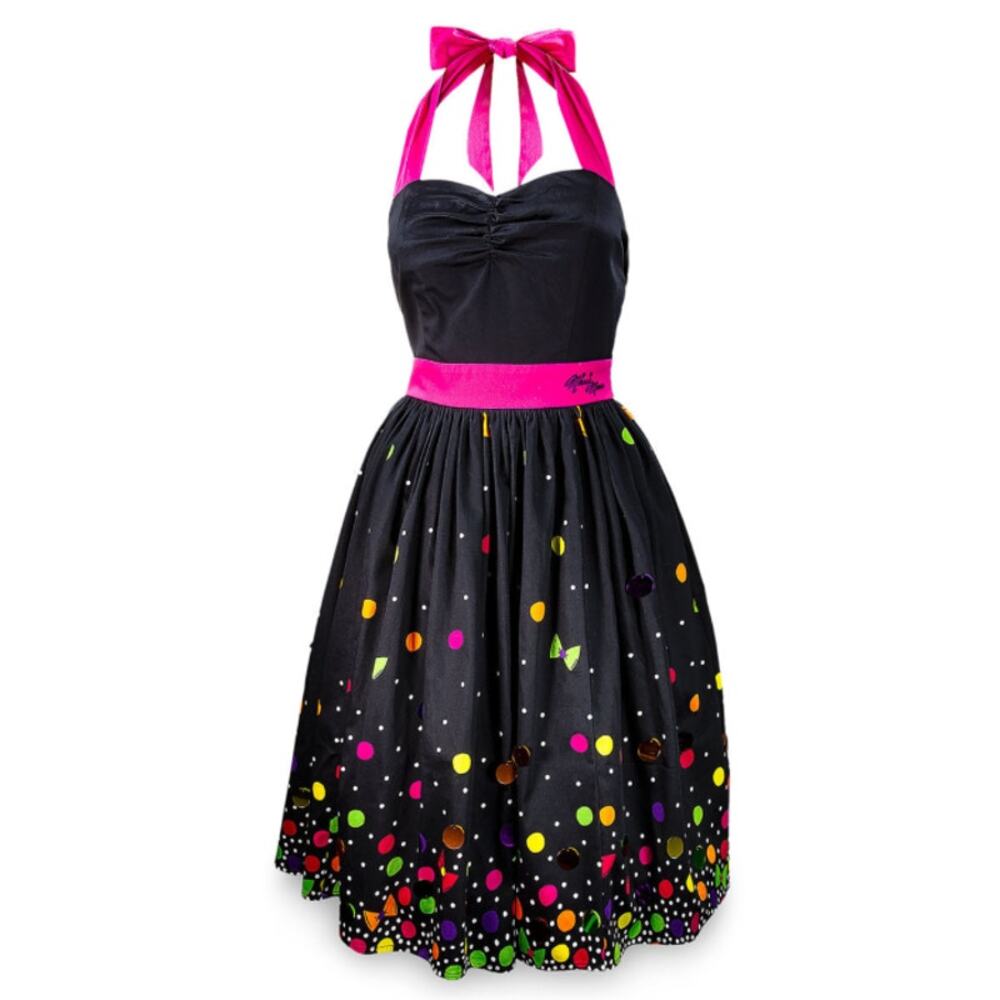 Disney Parks Dress Shop Minnie Mouse Rock the Dots Halter Dress Rockabilly Large